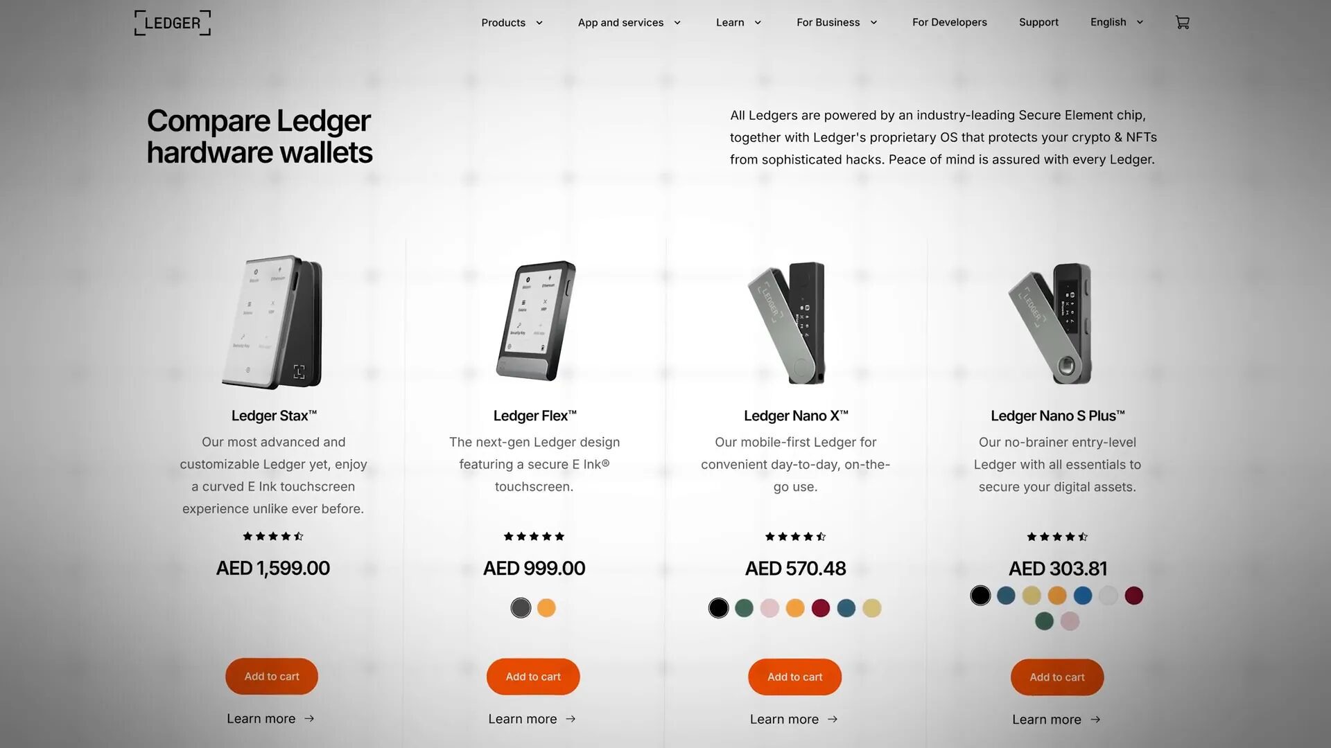 Buy hardware wallets from official manufacturers