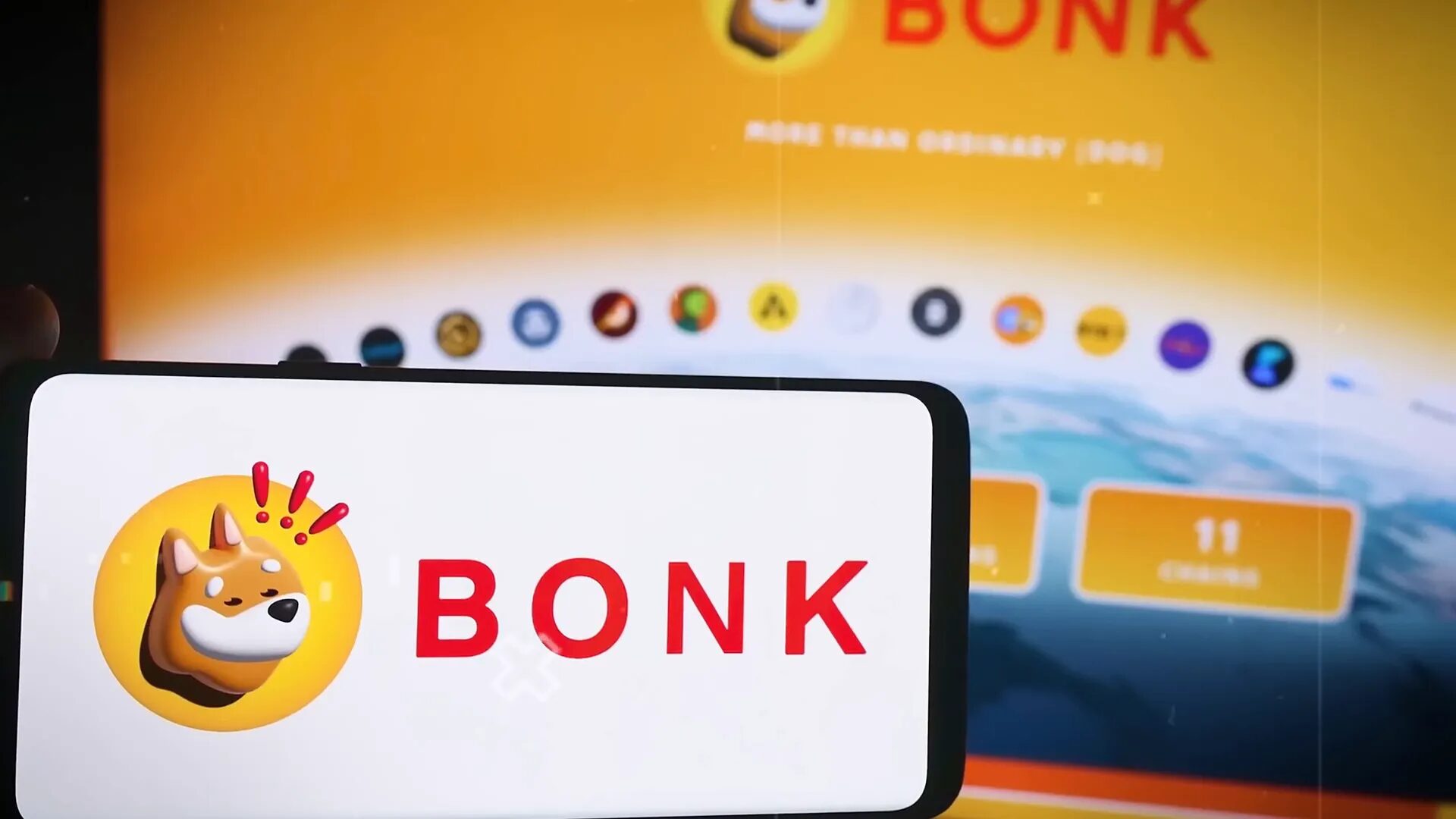 Let’s Bonk homepage with featured tokens and sorting buttons
