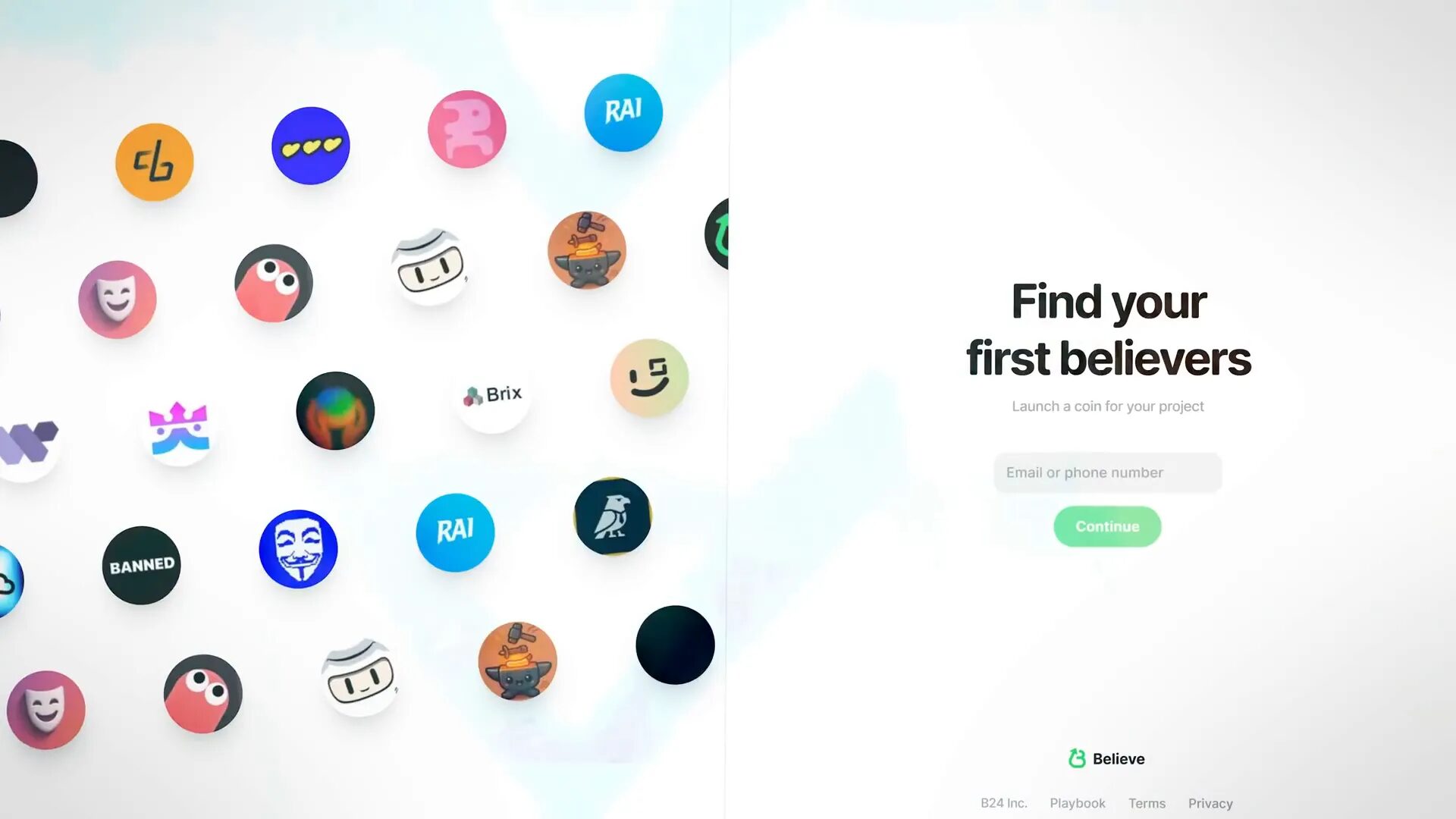 Believe app example tweet flow and token creation