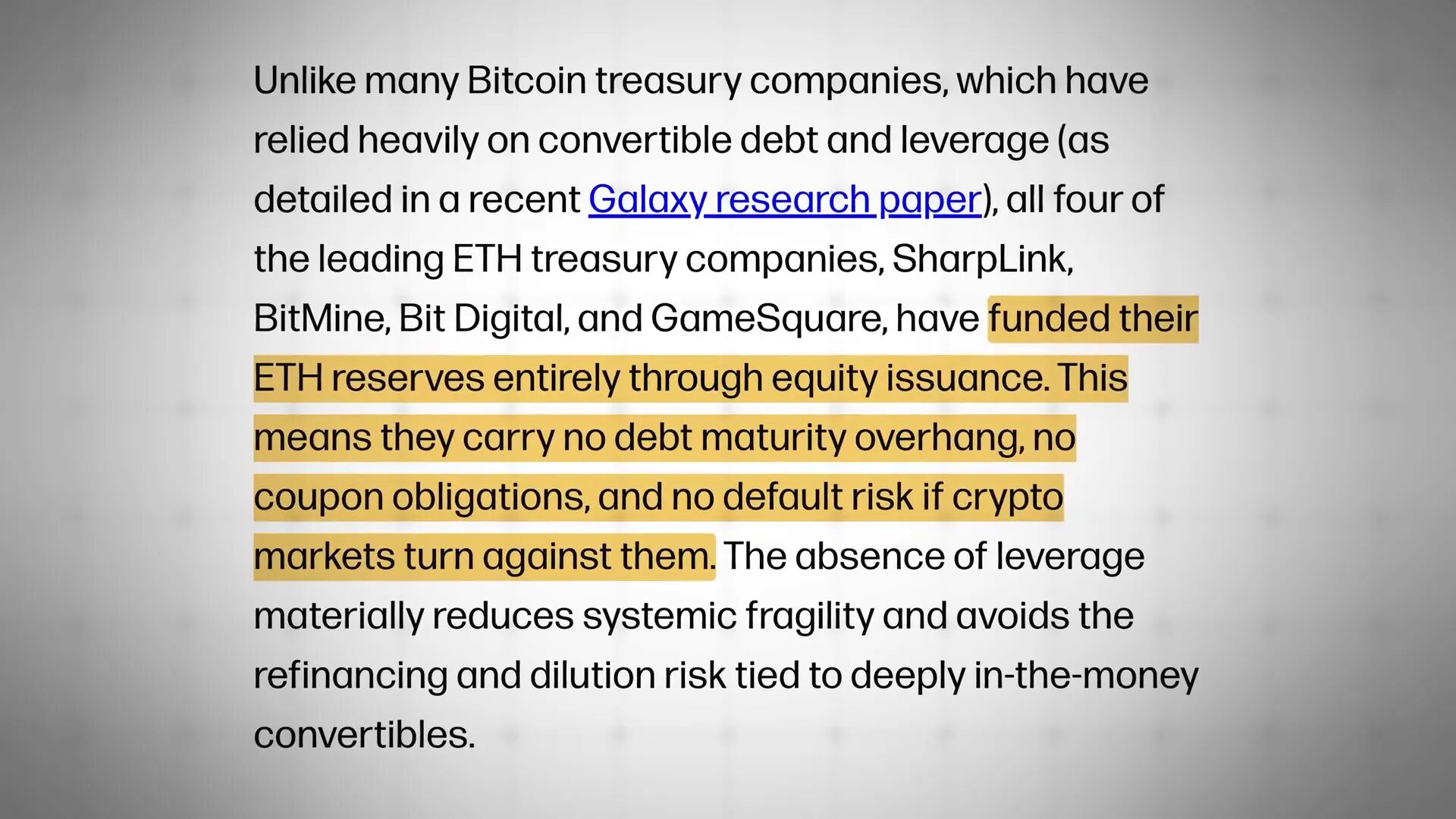 Graphical illustration of companies converting cash into ETH via stock raises and staking mechanics