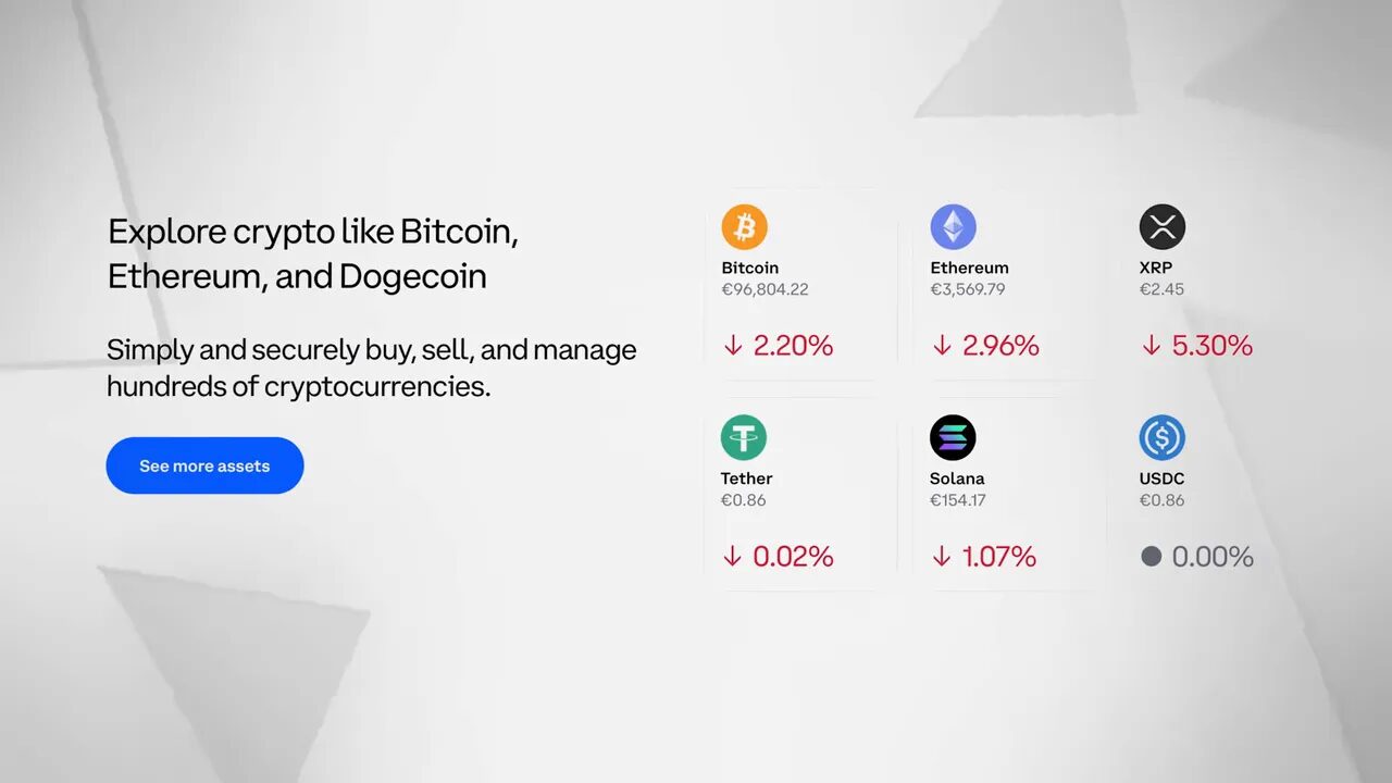 Comparison of supported crypto assets on Robinhood and Coinbase
