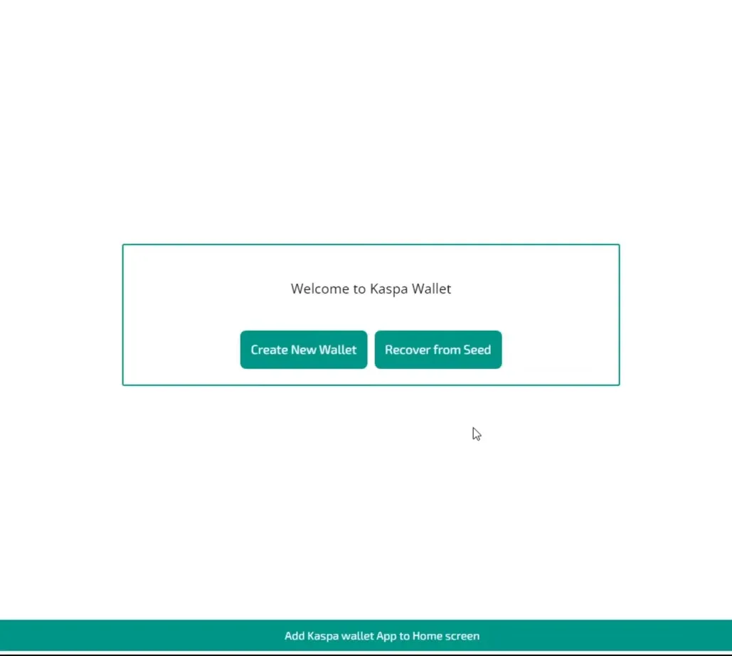 Kaspa wallet landing page — download options and guidance
