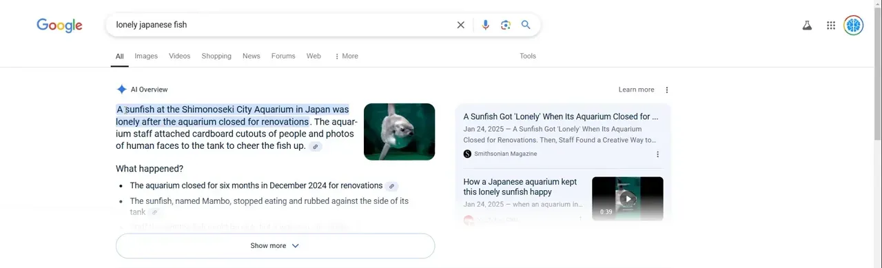 News article about a viral animal story used as inspiration
