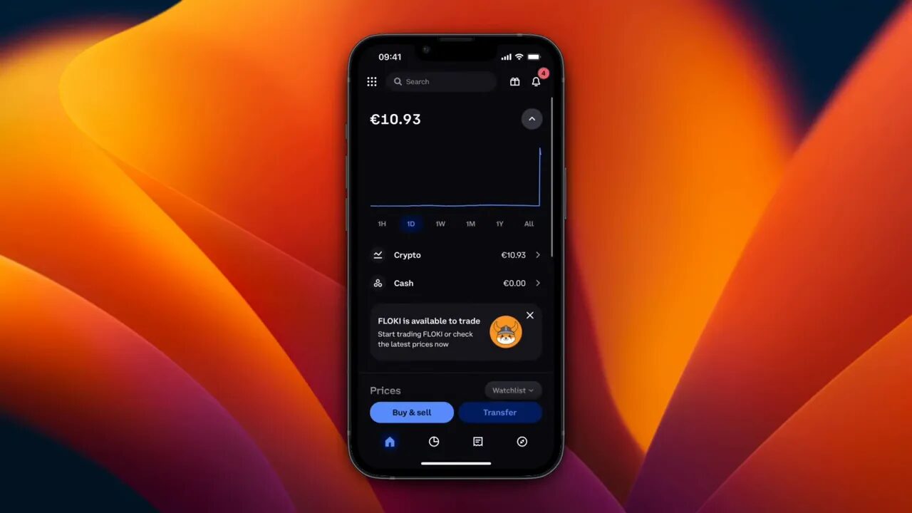 Transaction confirmation screen showing details that can be checked on a block explorer