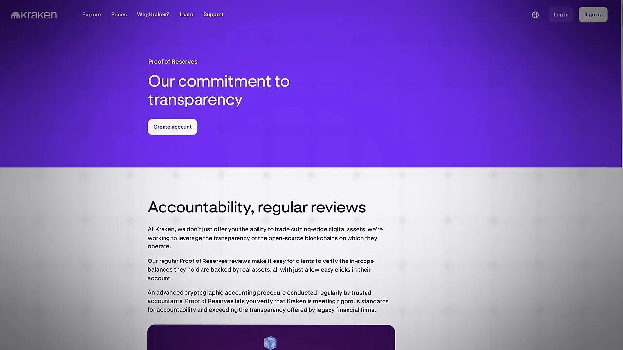 Proof of reserves and Merkle tree verification feature
