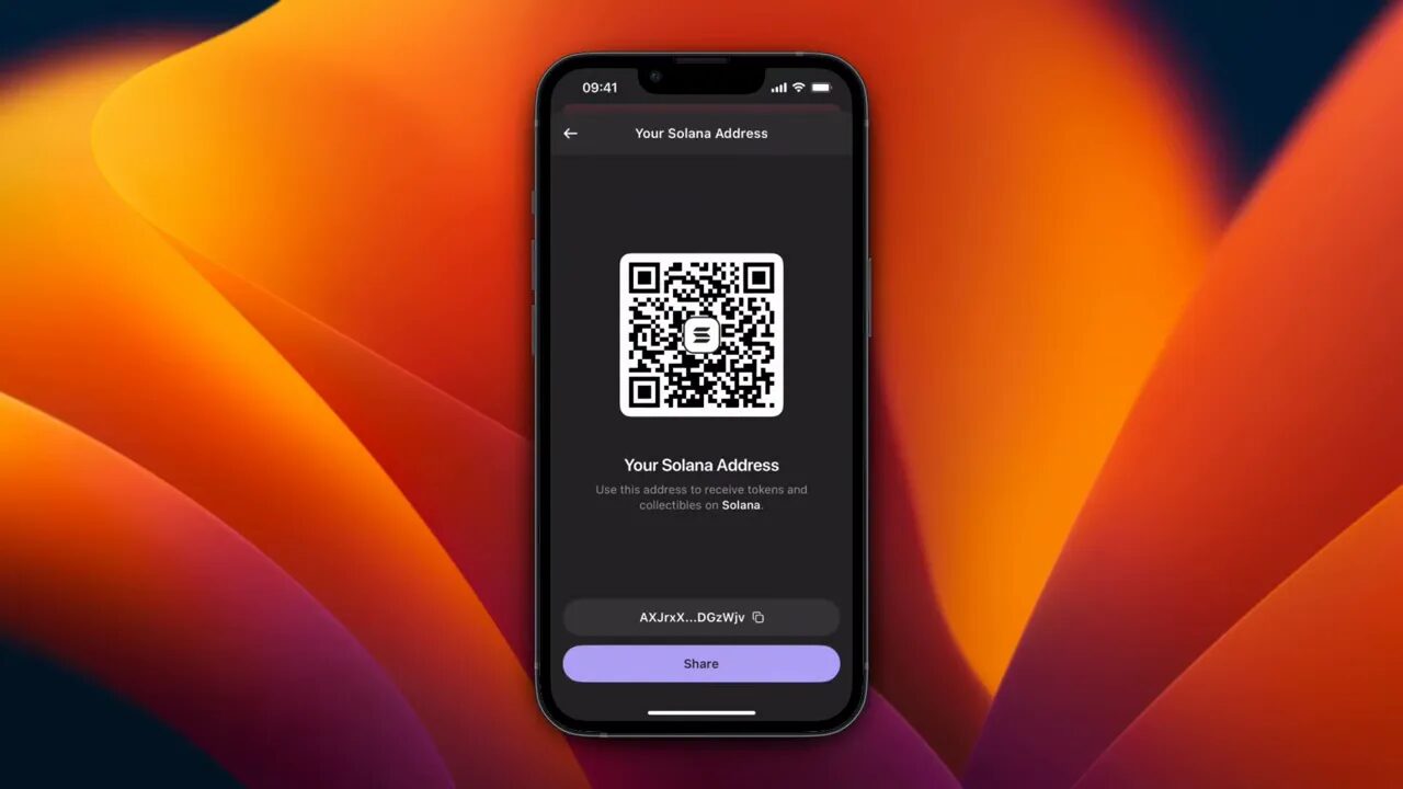 Open Phantom wallet and tap Receive to get your address