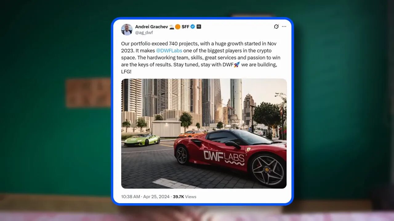 DWF Labs involvement across projects and investments