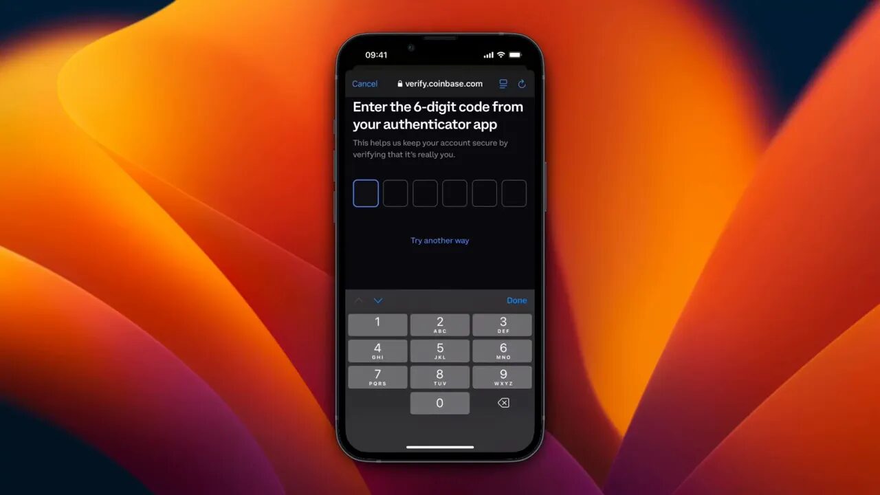 Enter the 6-digit authenticator code to verify the transfer
