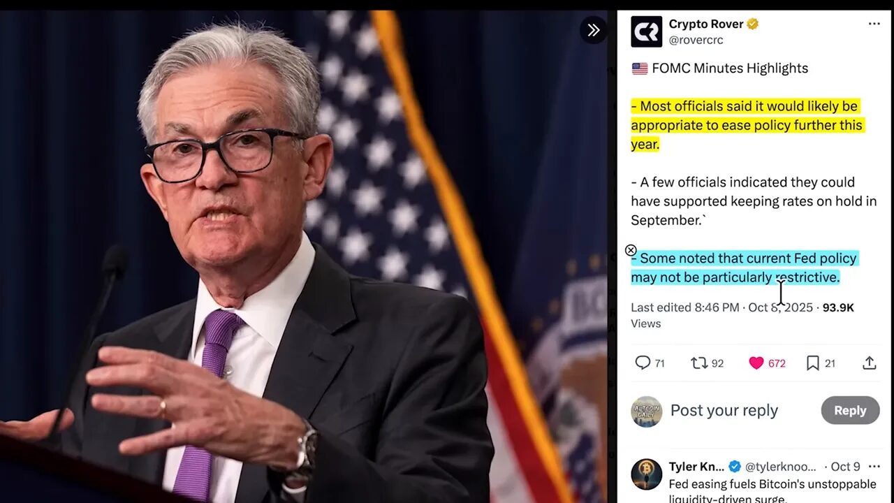 Excerpt from Fed minutes indicating a move towards easing policy later this year