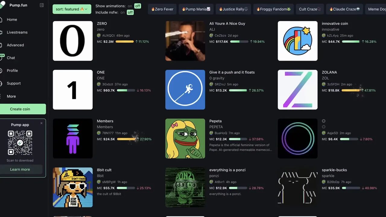 Pump project as a leading meme-innovation play with buybacks