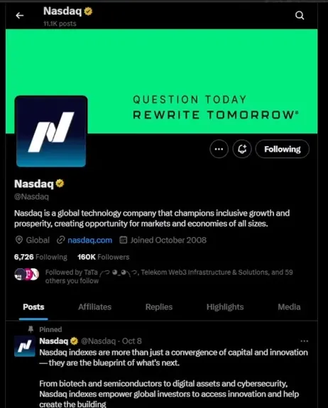 Discussion of 24-5 and 24-7 trading and Nasdaq's interest in blockchain tech