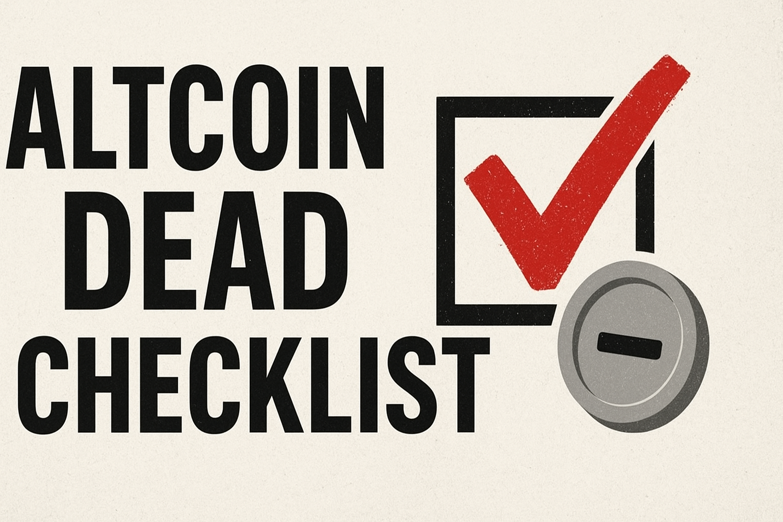 Is Your Altcoin DEAD? Use This Checklist To FIND OUT!!