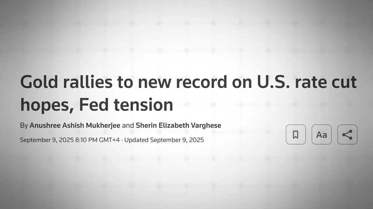 Chart showing contrast: gold rally vs. treasury yields