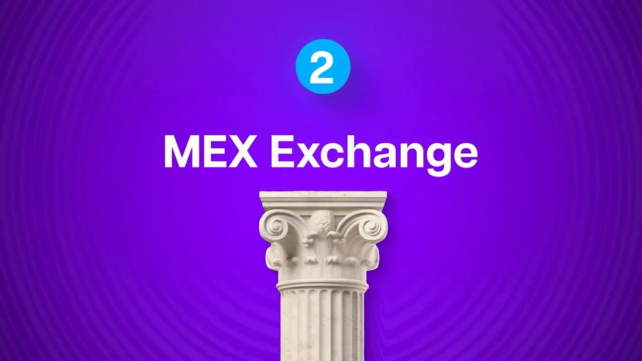 Text overlay: MEX exchange aimed at institutional traders