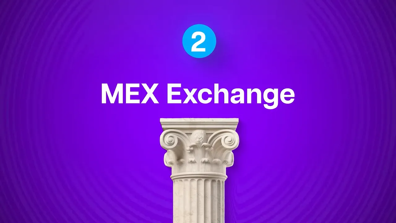 Text overlay: MEX exchange aimed at institutional traders