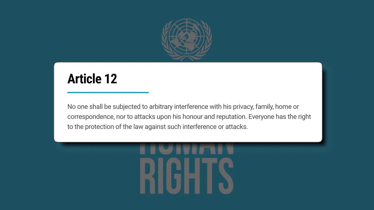 Quote from Universal Declaration of Human Rights on privacy