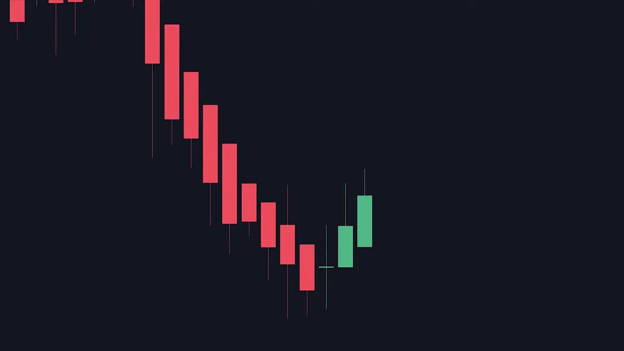Heikin Ashi chart showing a doji then two green confirming candles indicating a reversal