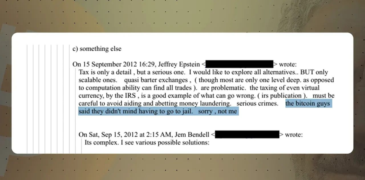 Clear scanned email excerpt dated September 15, 2012 with highlighted text mentioning 'the bitcoin guys' and CoinBureau logo