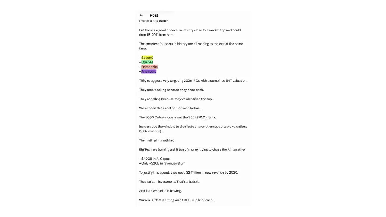 Clear screenshot of the post showing the line