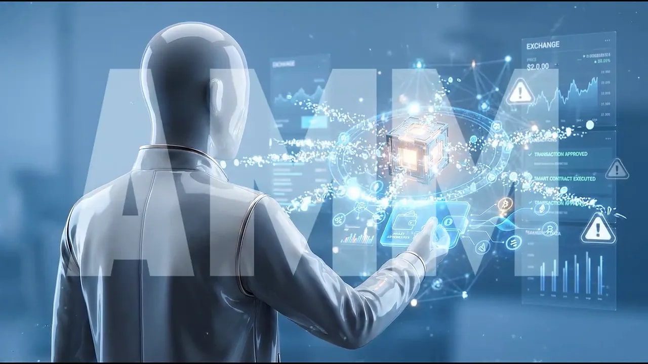 Onchain trading concept illustration showing exchange and smart contract execution