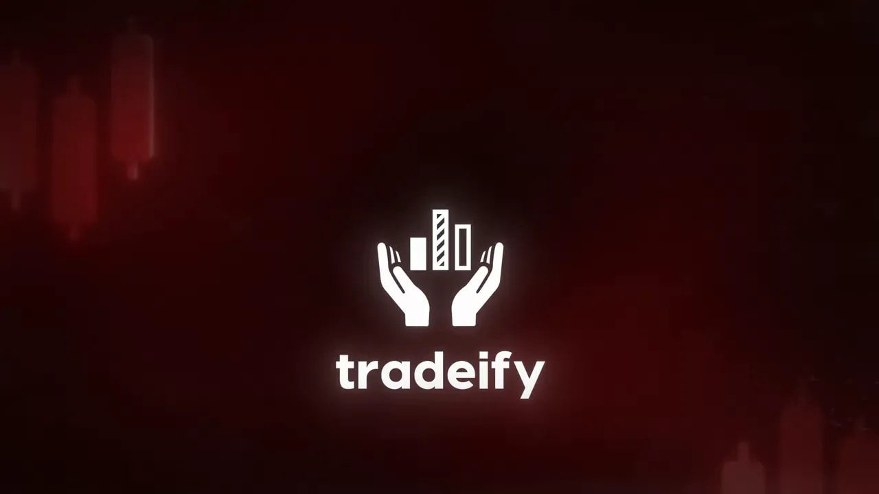 tradeify logo with a pay-in-funding themed icon